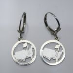 Masters Sterling Silver Map Earrings