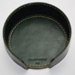Masters Green and Yellow Genuine Leather Coasters