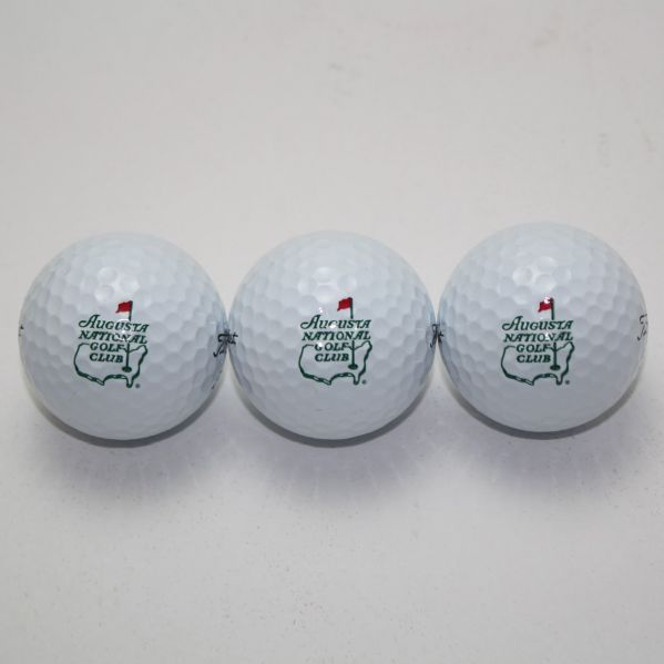 Augusta National Golf Club Members Sleeve of Golfballs