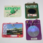 Lot of Four Signed Masters Badges by Respective Winners JSA COA