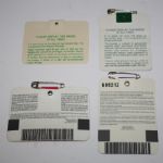 Lot of Four Signed Masters Badges by Respective Winners JSA COA