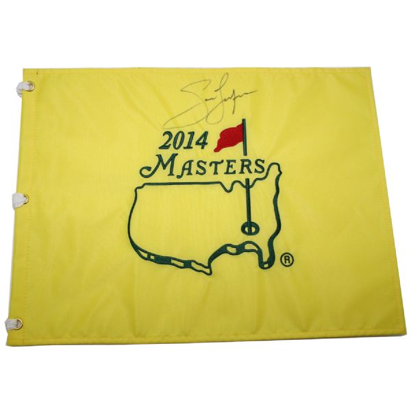 Jason Dufner Signed 2014 Masters Embroidered Flag JSA COA