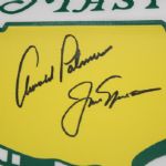 Arnold Palmer and Jack Nicklaus Signed Undated Masters Garden Flag JSA COA