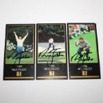 Lot of 3 Nick Faldo Signed Grand Slam Ventures Golf Cards JSA COA