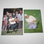 US Open Winning Hall of Famers Signed Photos - Gary Player and Billy Casper JSA COA