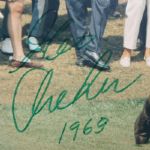 George Archer Signed 8x10 Photo with 1969 Masters Inscription - Deluxe Framed JSA COA