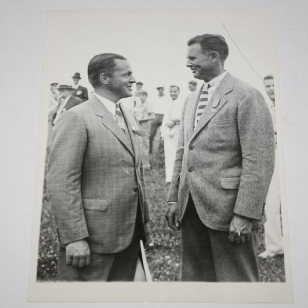 Bobby Jones Original Wire Photo with USGA President Herbert Jacques - 1934 US Open