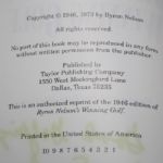 Byron Nelson Signed Winning Golf Book JSA COA