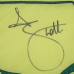 Adam Scott Signed 2014 Masters Embroidered Flag JSA COA