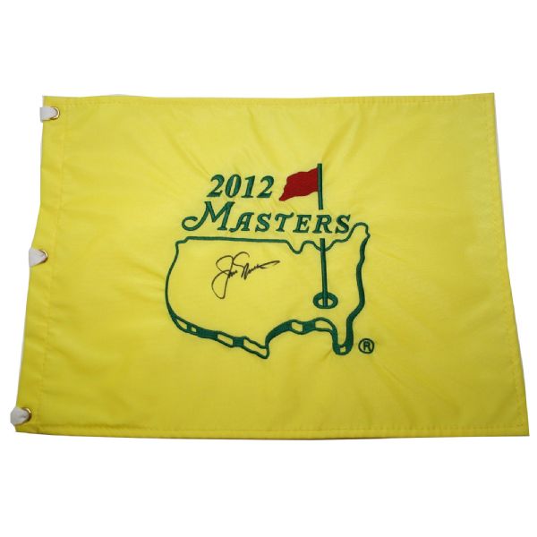 Jack Nicklaus Signed 2012 Masters Embroidered Flag JSA COA