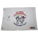 Sergio Garcia Signed 2014 US Open Dual Logo Embroidered Pinehurst #2 Flag JSA COA
