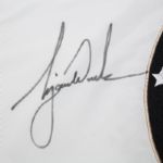 Tiger Woods Signed 2002 US Open Embroidered Bethpage Black Flag - TIGER WINS - JSA X55839