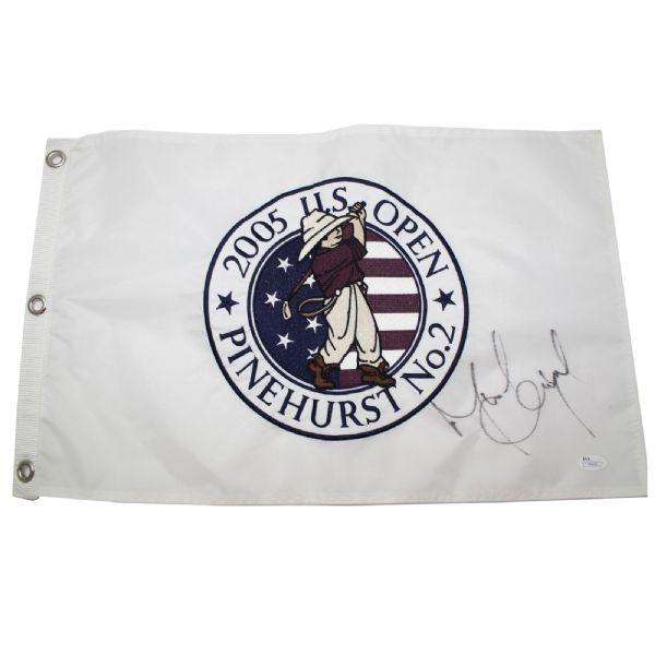 Michael Campbell Signed 2005 US Open Pinehurst Embroidered Flag JSA I50524