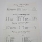Full Set of 1986 Masters Pairing Sheets - April 10-13, 1986