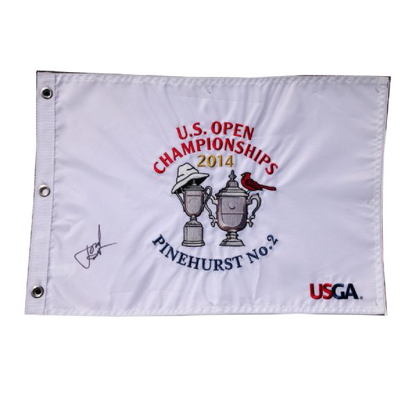 2014 Autographed Jordan Speith US Open Embroidered Pin Flag