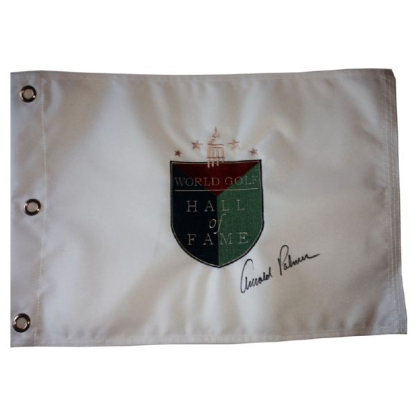 Arnold Palmer Signed Hall Of Fame Flag JSA COA