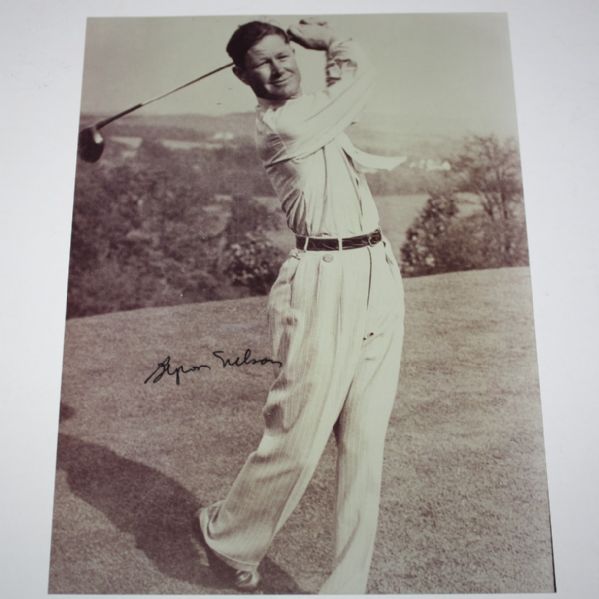 Byron Nelson Signed 8x10 Photo JSA COA