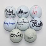 Lot of 8 Signed Golf Balls JSA COA