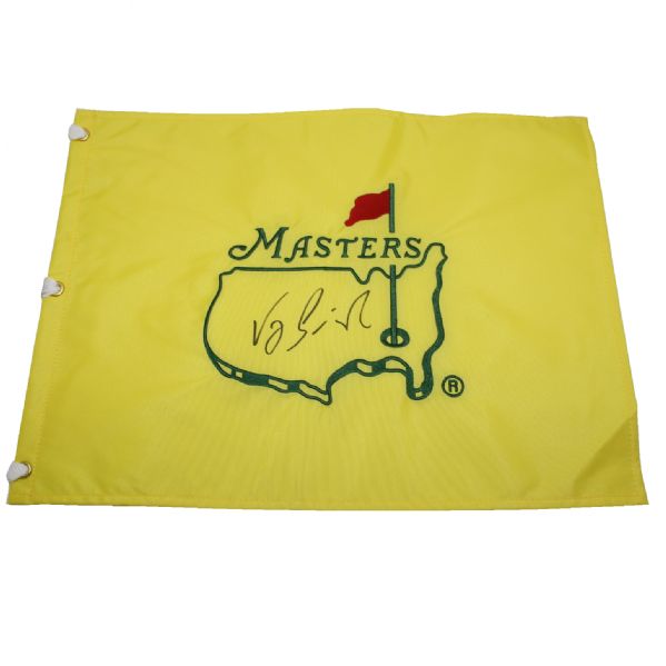 Vijay Singh Autographed Undated Masters Flag