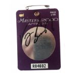 Vijay Singh Autographed 2000 Masters Badge