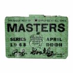 Bob Goalby Autographed 1968 Masters Badge