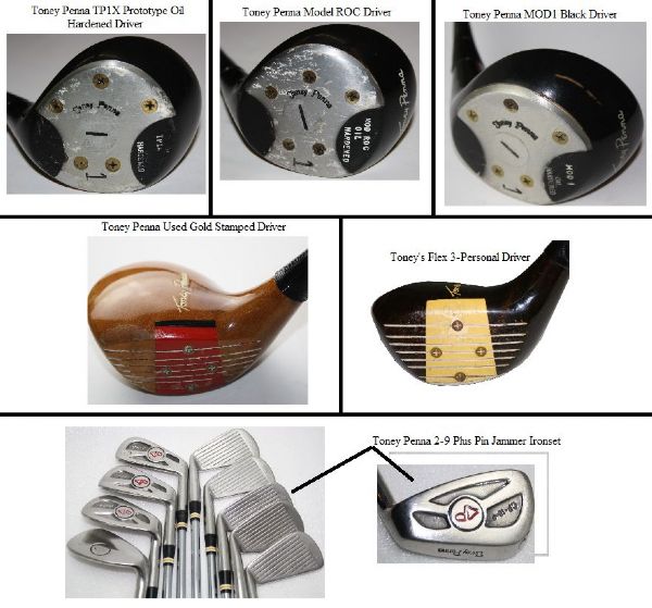 Large Assortment of Penna Experimental Irons, Woods, and more - See Description
