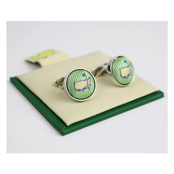Masters Undated Light Green Silk Cuff Links