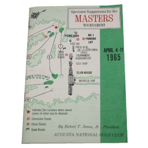1965 Masters Spec Guide - Jack Nicklaus 2nd Masters Win