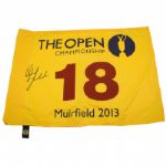 Phil Mickelson Signed 2013 British Open Official Flag with Tag - Tough Autograph 