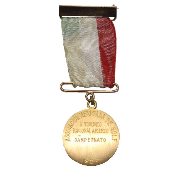 1954 Mexican National Open Tournament Champion Medal - Frank Stranahan