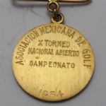 1954 Mexican National Open Tournament Champion Medal - Frank Stranahan