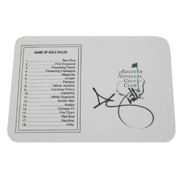 Adam Scott Signed Masters Scorecard JSA COA