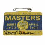 Tommy Aaron Signed 1973 Masters Badge JSA COA