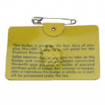 Tommy Aaron Signed 1973 Masters Badge JSA COA
