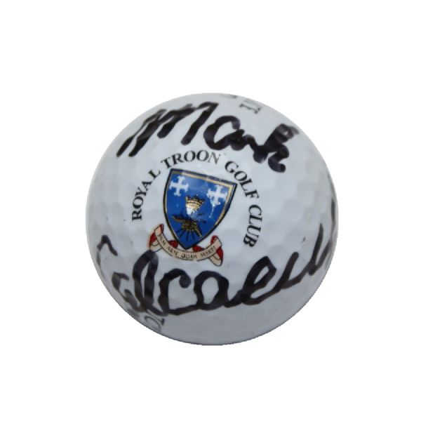 Mark Calcavecchia Signed Royal Troon Logo Golf Ball JSA COA