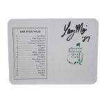Larry Mize Signed Masters Scorecard JSA COA