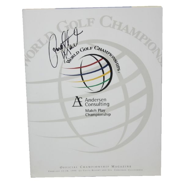 Payne Stewart Signed 1999 Match Play Program JSA COA