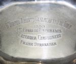 Frank Stranahan 1953 Pan American Open 1st Place Amateur Sterling Dish-Hogan Win! 