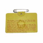 Jack Nicklaus Signed 1975 Masters Badge JSA COA