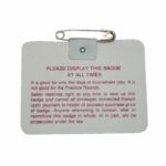 Jack Nicklaus Signed 1986 Masters Badge JSA COA