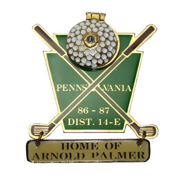 Rare Arnold Palmer Members Lion Club - Latrobe, PA Pin