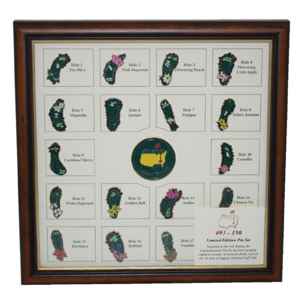 2014 Masters Limited Edition (#93/150) Framed Pin Set-Sold Out Early During Masters Week