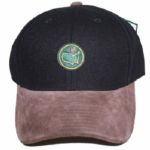 Augusta National Members Black Circle Patch Hat with Brown Bill