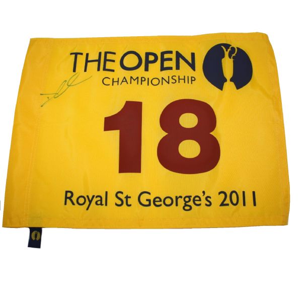 Darren Clarke Signed 2011 The Open Flag - Royal St. Georges JSA COA 