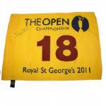 Darren Clarke Signed 2011 The Open Flag - Royal St. Georges JSA COA 