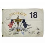 1999 Ryder Cup Team Signed Flag JSA COA