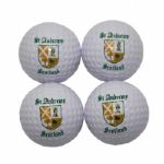 Lot of 4 St. Andrews Logo Golf Balls with Container