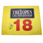 Arnold Palmer Signed Open Championship Undated Flag with Years Inscription JSA COA