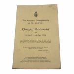 Rare 1936 British Amateur Official Programme at St. Andrews