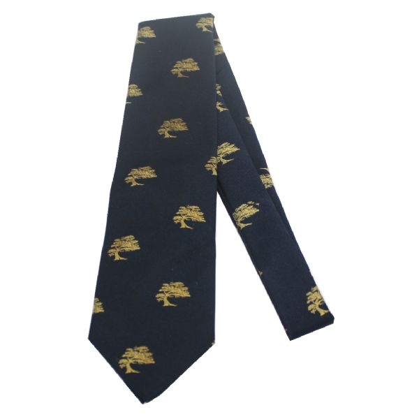 Robert Talbott Pebble Beach Designed Navy with Gold Neck Tie